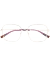 MISSONI EYEWEAR OVERSIZED SQUARE FRAME GLASSES