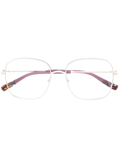 Missoni Eyewear Oversized Square Frame Glasses In Silber