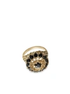 DOLCE & GABBANA 18KT YELLOW GOLD BLACK SAPPHIRE COCKTAIL RING