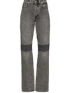 Our Legacy Extended Linear Cut Straight-leg High-rise Denim Jeans In Grau