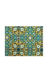 La Doublej Floral-print Tablemat (set Of 2) In Blau
