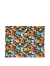 La Doublej Floral-print Linen Tablemats (set Of 2) In Schwarz