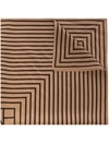 Totême Neutral San Remo Printed Silk Scarf In Braun