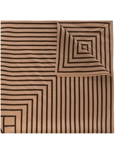 Totême Neutral San Remo Printed Silk Scarf In Brown