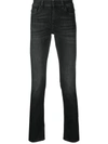 7 FOR ALL MANKIND DARK-WASH SLIM-FIT JEANS