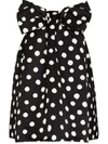 CAROLINA HERRERA BOW-DETAIL POLKA DOT MINIDRESS