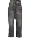 R13 CROSSOVER WHISKERED JEANS