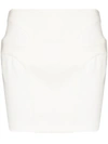 Dion Lee Off-white Contour Stitch Miniskirt In Weiss