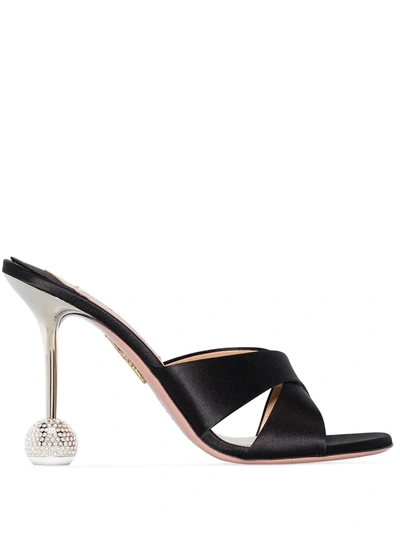Aquazzura Yes Darling 95mm Mules In Schwarz