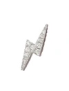 Maria Tash Lightning Bolt 14kt White Gold Single Earring With Diamonds In Gold
