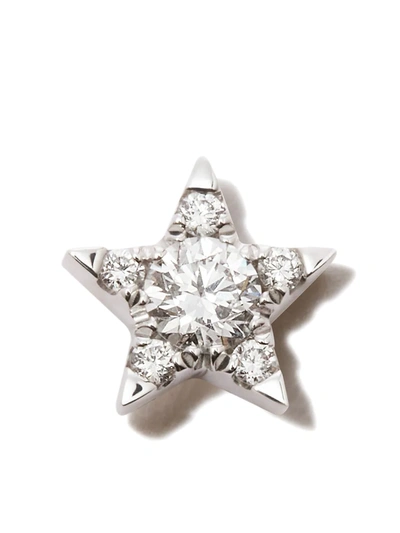 Maria Tash 18kt White Gold Star Stud Earring