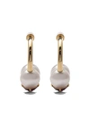 Tasaki 18kt Yellow Gold Collection Line Refined Rebellion Signature Garnet Earrings In Gold