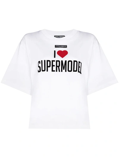 DOLCE & GABBANA SUPERMODEL PRINT OVERSIZED T-SHIRT