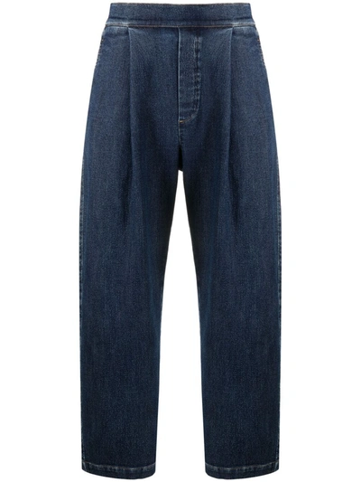 Opening Ceremony Pleat-detail Straight-leg Jeans In Blau