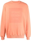 Opening Ceremony Box Logo Sweatshirt - Orange In Orange