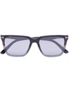 Tom Ford Grey Garrett Tortoiseshell Square Sunglasses In Grau