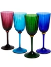 LA DOUBLEJ RAINBOW SET OF 4 WINE GLASSES