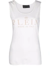 Philipp Plein Logo-print Tank Top In Nude
