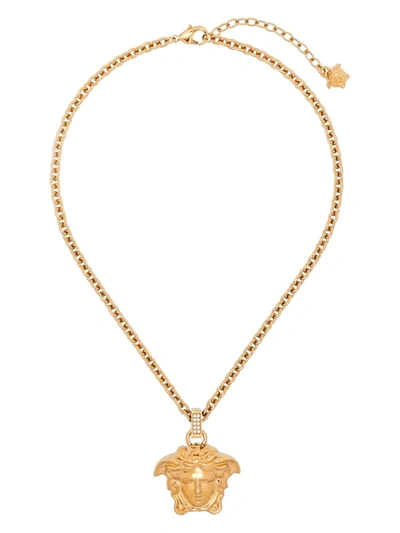 Versace Gold Tone La Medusa Pendant Necklace