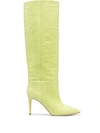 Paris Texas Knee High 85mm Stiletto Boots In Grün