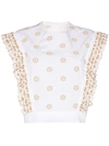 CHLOÉ BRODERIE ANGLAISE CROPPED BLOUSE