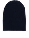 Brunello Cucinelli Rib-knit Cashmere Beanie In Blau
