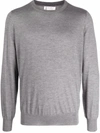 Brunello Cucinelli Long-sleeve Cashmere Jumper In Dark Grey