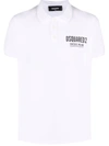 Dsquared2 Logo Cotton Polo Shirt In Weiss