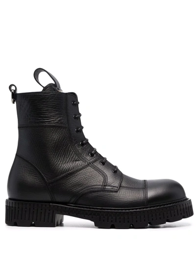 Dolce & Gabbana Logo-plaque Ankle Boots In Schwarz