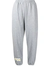 Natasha Zinko Happy Tuesday Distressed Cotton-blend Sweatpants In Grau