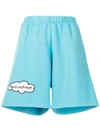Natasha Zinko Sunday Distressed Jersey Shorts In Blau