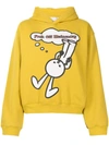 NATASHA ZINKO WEDNESDAY DISTRESSED RABBIT-PRINT HOODIE