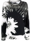 Philipp Plein Tie Dye Print Sweatshirt In Schwarz