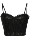 Jonathan Simkhai Standard Corrine Recycled Lace Bustier In Black