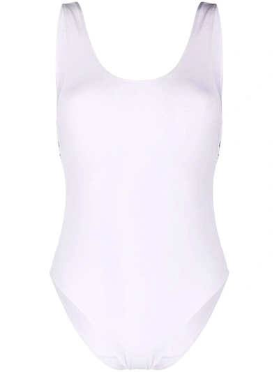 Karl Lagerfeld Logo-tape Bodysuit In White