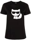 Karl Lagerfeld Choupette Graphic-print T-shirt In Black