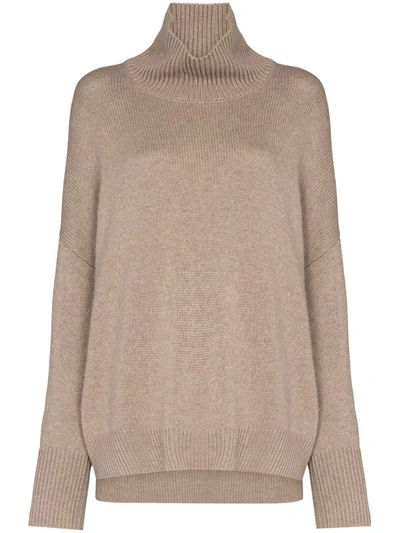 Lisa Yang Heidi Stone Roll-neck Cashmere Jumper In Beige