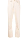 Brunello Cucinelli High-rise Straight Corduroy Pants In Nude