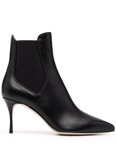 Sergio Rossi Godiva 80mm Ankle Boots In Schwarz