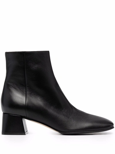 Sergio Rossi Sr Alicia Leather Boots In Black