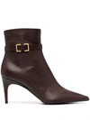 Sergio Rossi Sr Mini Prince 80mm Ankle Boots In Braun
