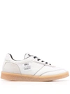 Mm6 Maison Margiela Mm6 Logo-patch Lace-up Sneakers In White