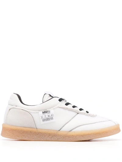 Mm6 Maison Margiela Mm6 Logo-patch Lace-up Trainers In White