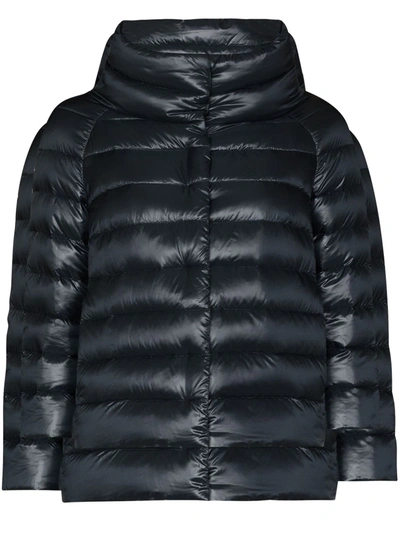 Herno Ultralight Quilted Down Jacket In Blue Navy