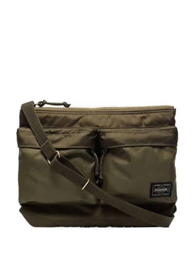 Porter-yoshida & Co Flying Ace Two-way Shoulder Bag In Grün
