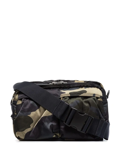 Porter-yoshida & Co Flying Ace Camouflage-print Belt Bag In Grün