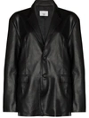 The Frankie Shop Olympia Oversized Single-breasted Blazer In Schwarz