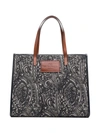 ETRO LOGO-PATCH PAISLEY-EMBROIDERED TOTE BAG