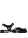Maison Margiela Flat Tabi Sandal In Black