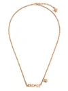 Versace Logo-plaque Necklace In Gold